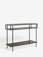 Rockett St George Leopard Print Glass Console - Image 5 of 7
