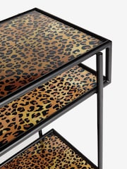 Rockett St George Leopard Print Glass Console - Image 7 of 7