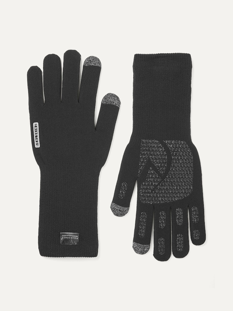 Guantes negros de punto con agarre ultrarresistente impermeables y para todo tipo de clima de Sealskinz Skeyton - Imagen 1 de 3