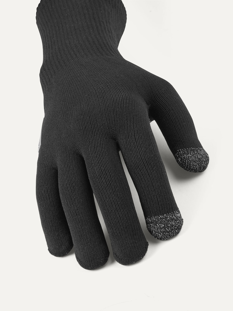 Guantes negros de punto con agarre ultrarresistente impermeables y para todo tipo de clima de Sealskinz Skeyton - Imagen 3 de 3