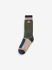 Sealskinz Green Gresham Wool Mid Colour Block Socks - Image 1 of 1