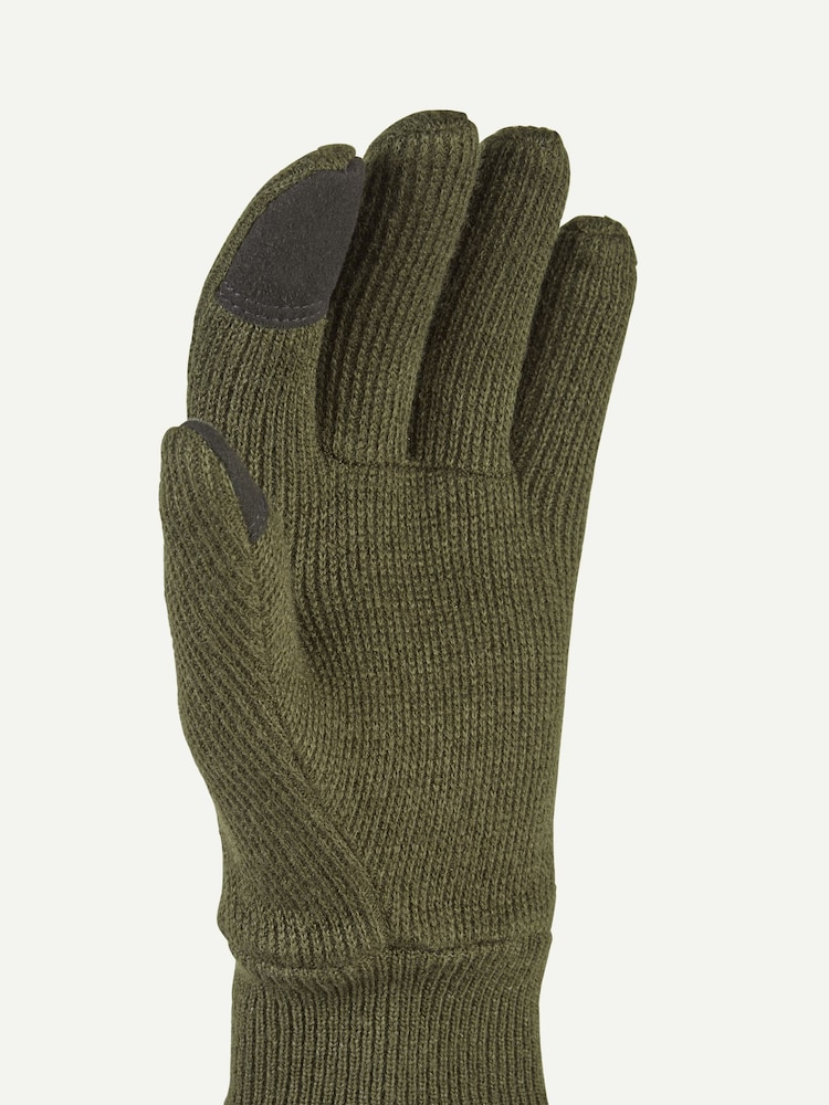 Verde - Guantes de punto cortavientos con cuello de SealSkinz - Imagen 2 de 3 Verde - Guantes de punto cortavientos con cuello de SealSkinz - Imagen 2 de 3