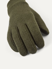 Verde - Guantes de punto cortavientos con cuello de SealSkinz - Imagen 3 de 3