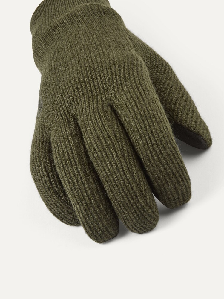 Verde - Guantes de punto cortavientos con cuello de SealSkinz - Imagen 3 de 3 Verde - Guantes de punto cortavientos con cuello de SealSkinz - Imagen 3 de 3