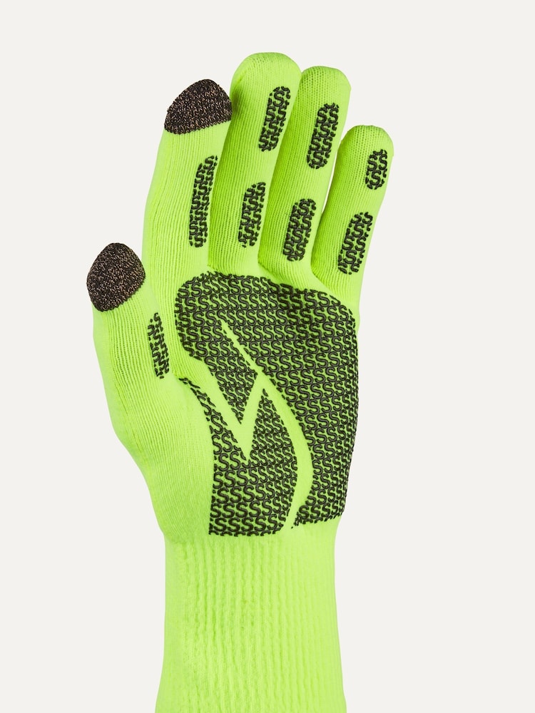 Желтый - Непромокаемые вязаные перчатки SEALSKINZ Anmer All Weather Ultra Grip - Image 2 of 3