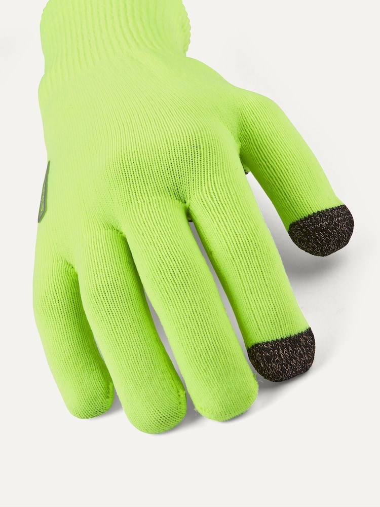 Желтый - Непромокаемые вязаные перчатки SEALSKINZ Anmer All Weather Ultra Grip - Image 3 of 3