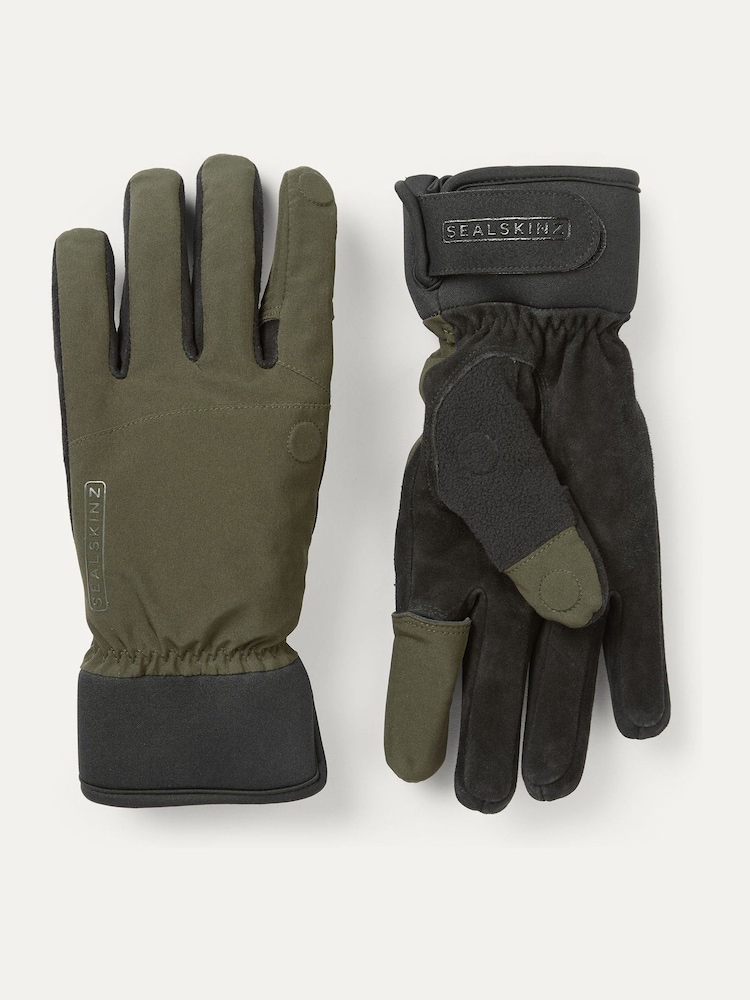 Guantes deportivos impermeables para todo tipo de clima Stanford verdes de Sealskinz - Imagen 1 de 3
