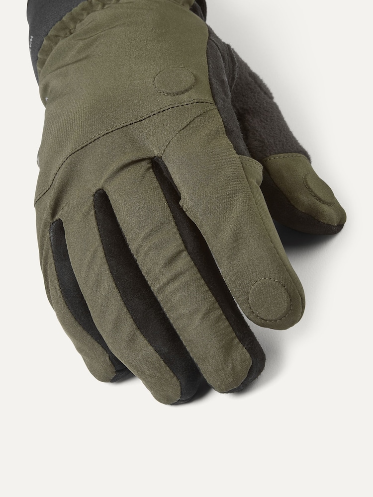 Guantes deportivos impermeables para todo tipo de clima Stanford verdes de Sealskinz - Imagen 3 de 3