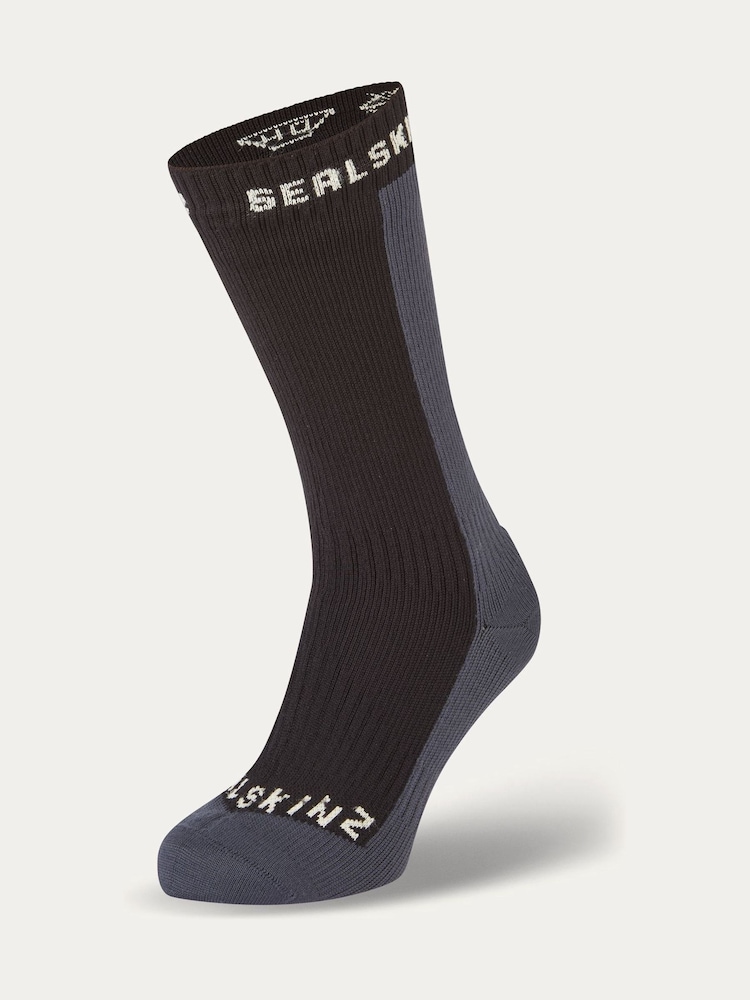 Sealskinz Starston Waterproof Cold Weather Mid Length Black Socks - Image 1 of 2