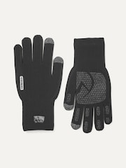 Negro - Sealskinz Anmer Waterproof All Weather Ultra Grip Knitted Black Gloves - Imagen 1 de 3