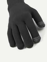Negro - Sealskinz Anmer Waterproof All Weather Ultra Grip Knitted Black Gloves - Imagen 2 de 3