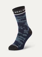 Sealskinz Blue Reepham Mid Length Jacquard Active Socks - Image 1 of 2