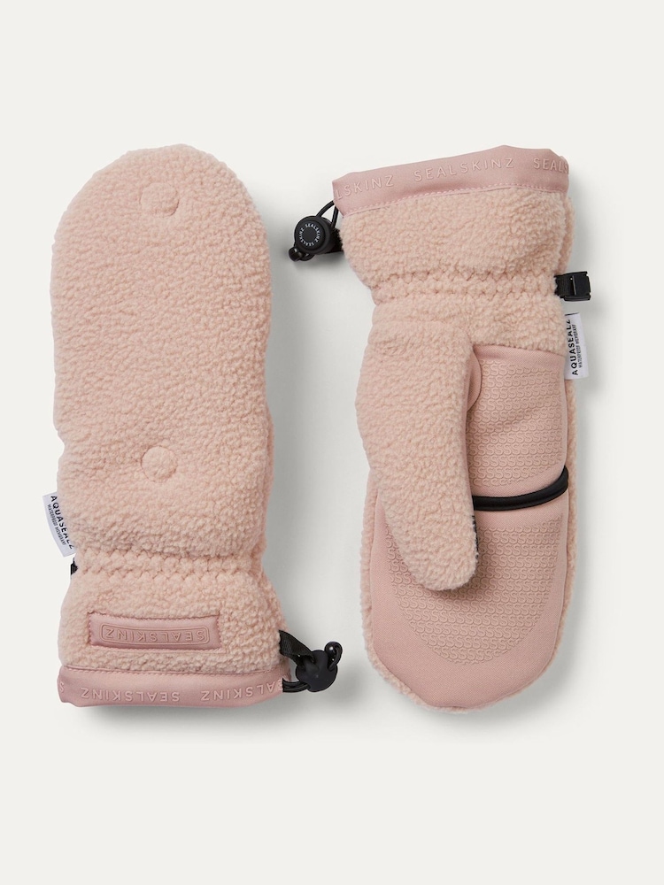 Rosa - Sealskinz Sturston Windproof Sherpa Fleece Convertible Winter Mittens - Imagen 1 de 3