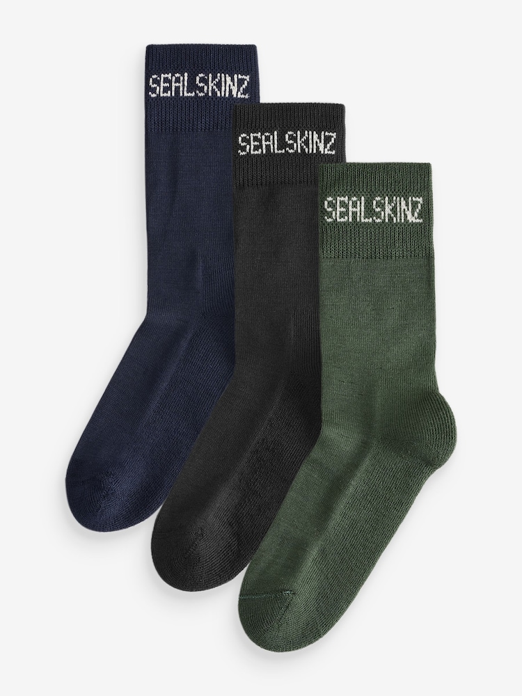 Sealskinz Natural Suffield Solo Merino Socks - Image 1 of 4 Sealskinz Natural Suffield Solo Merino Socks - Image 1 of 4