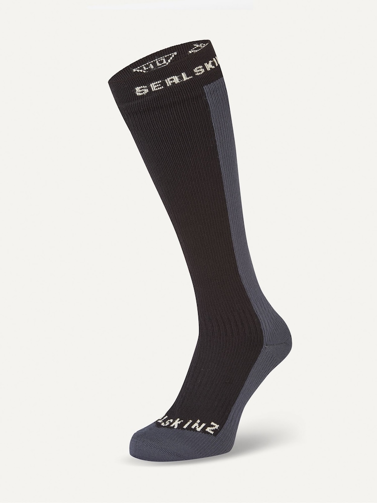 Sealskinz Worstead Waterproof Cold Weather Knee Length Black Socks - Image 1 of 2