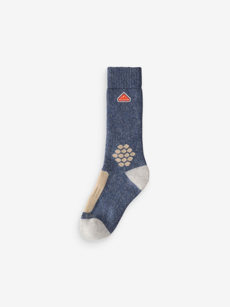 Sealskinz Blue Scarning Wool Mid Twisted Socks - Image 1 of 1