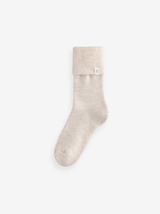 Calvin Klein Cream Ribbed Socks - Image 1 of 1