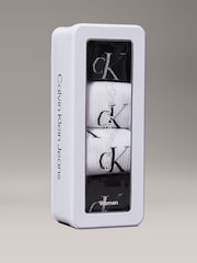 Calvin Klein Black Women Aop Logo Giftbox Socks 4 Pack - Image 2 of 2