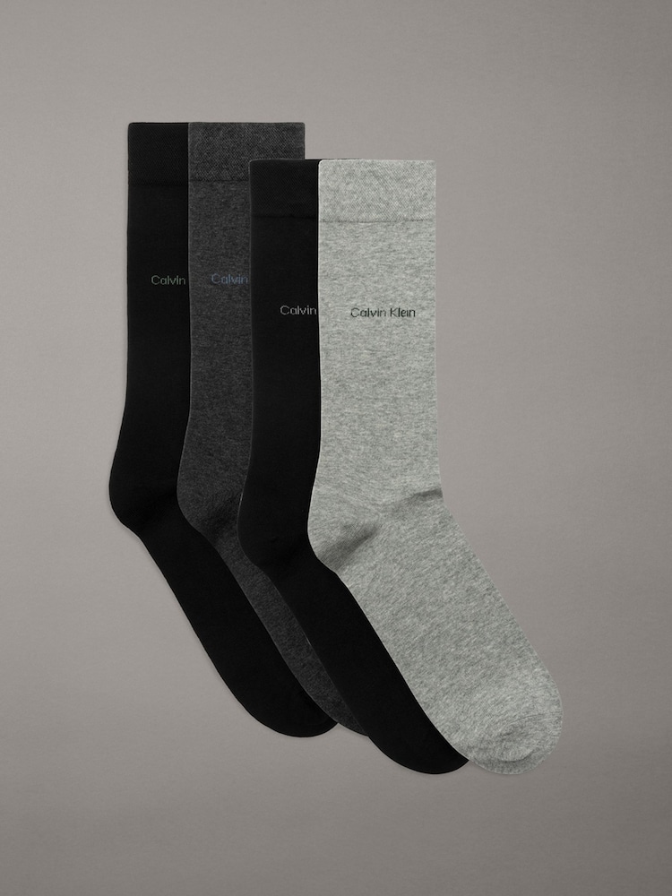 Calvin Klein Grey Men Giftbox Socks 4 Pack - Image 1 of 1 Calvin Klein Grey Men Giftbox Socks 4 Pack - Image 1 of 1