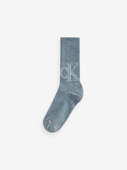 Calvin Klein Blue Mens Boot Socks 1 Pack - Image 1 of 1