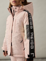 Reiss Pink Carla 9-13 yrs Padded Ski Jacket With Detachable Hood - Image 3 of 4