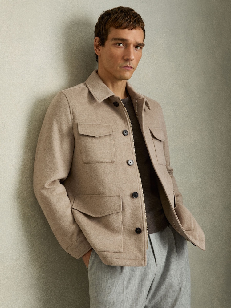 Reiss Graze Wool-Blend Zip-Through Four-Pocket Jacket - Bild 1 von 7 Reiss Graze Wool-Blend Zip-Through Four-Pocket Jacket - Bild 1 von 7
