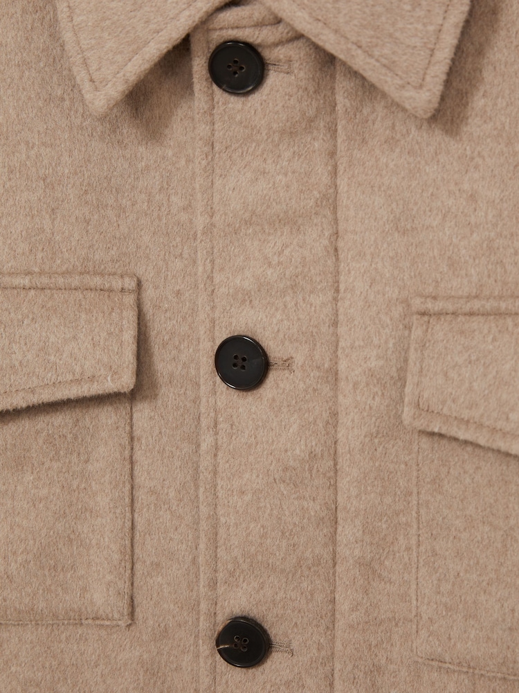 Reiss Graze Wool-Blend Zip-Through Four-Pocket Jacket - Bild 7 von 7 Reiss Graze Wool-Blend Zip-Through Four-Pocket Jacket - Bild 7 von 7