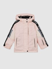 Reiss Pink Carla 13-14 yrs Padded Ski Jacket With Detachable Hood - Image 1 of 4