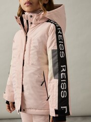 Reiss Pink Carla 13-14 yrs Padded Ski Jacket With Detachable Hood - Image 2 of 4