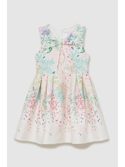 Reiss Pink Print Isabel 4-9 yrs Floral-Print Pleated Scuba Dress - Image 2 of 4