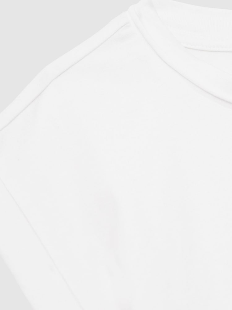 Reiss White Terry 3 Pack 9-13 yrs Cotton-Jersey Cropped T-Shirt 3 Pack - Image 4 of 4