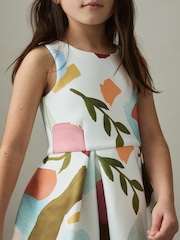 Reiss Multi Kitty 9-13 yrs Abstract Floral Scuba Dress - Image 1 of 4