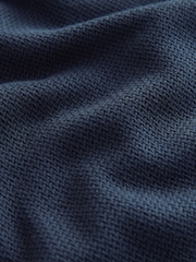 Темно-синий - Textured Zip Pocket Jersey 100% Cotton Shorts - Изображение 4 из 4
