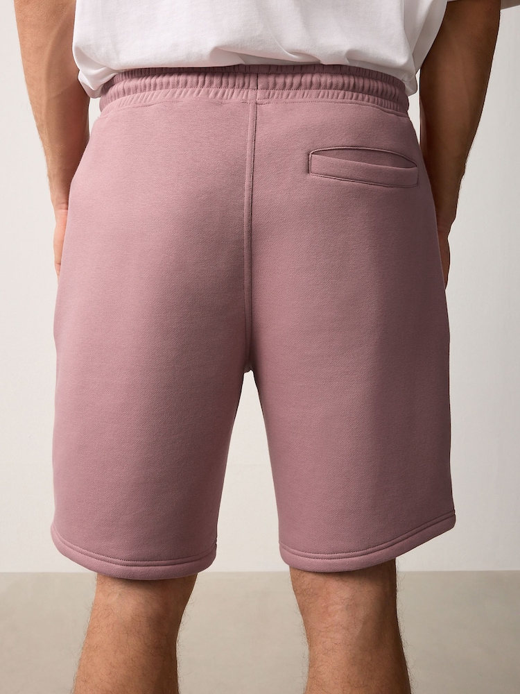 Roze - Geborstelde jersey shorts met ritszakken - Image 4 of 8