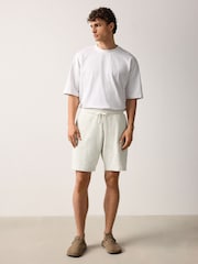 Ecru Cotton Rich Textured Jersey Shorts - Image 2 of 10