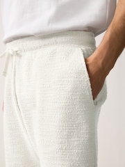 Ecru Cotton Rich Textured Jersey Shorts - Image 5 of 10