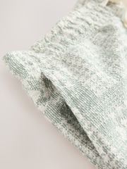 Sage Grün - Jersey-Shorts mit strukturiertem, geometrischem Muster - Image 4 of 4