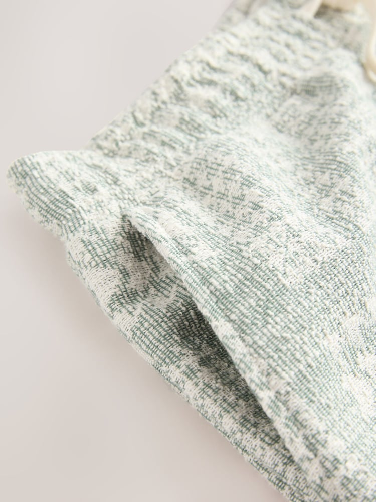 Sage Grün - Jersey-Shorts mit strukturiertem, geometrischem Muster - Image 4 of 4