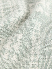 Sage Green Textured Geometric Pattern Jersey Shorts - Image 6 of 6