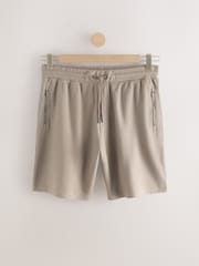 Грибной - Textured Zip Pocket Jersey 100% Cotton Shorts - Изображение 1 из 9