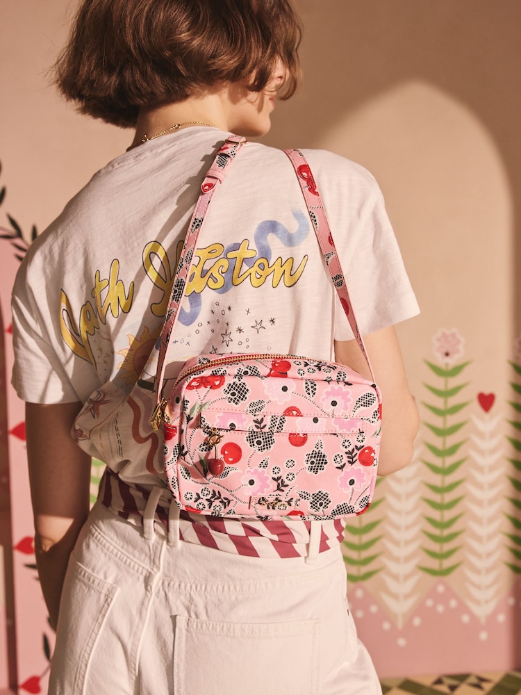 Cath Kidston Pink Cherry Utility Cross-Body Bag - Image 2 of 7