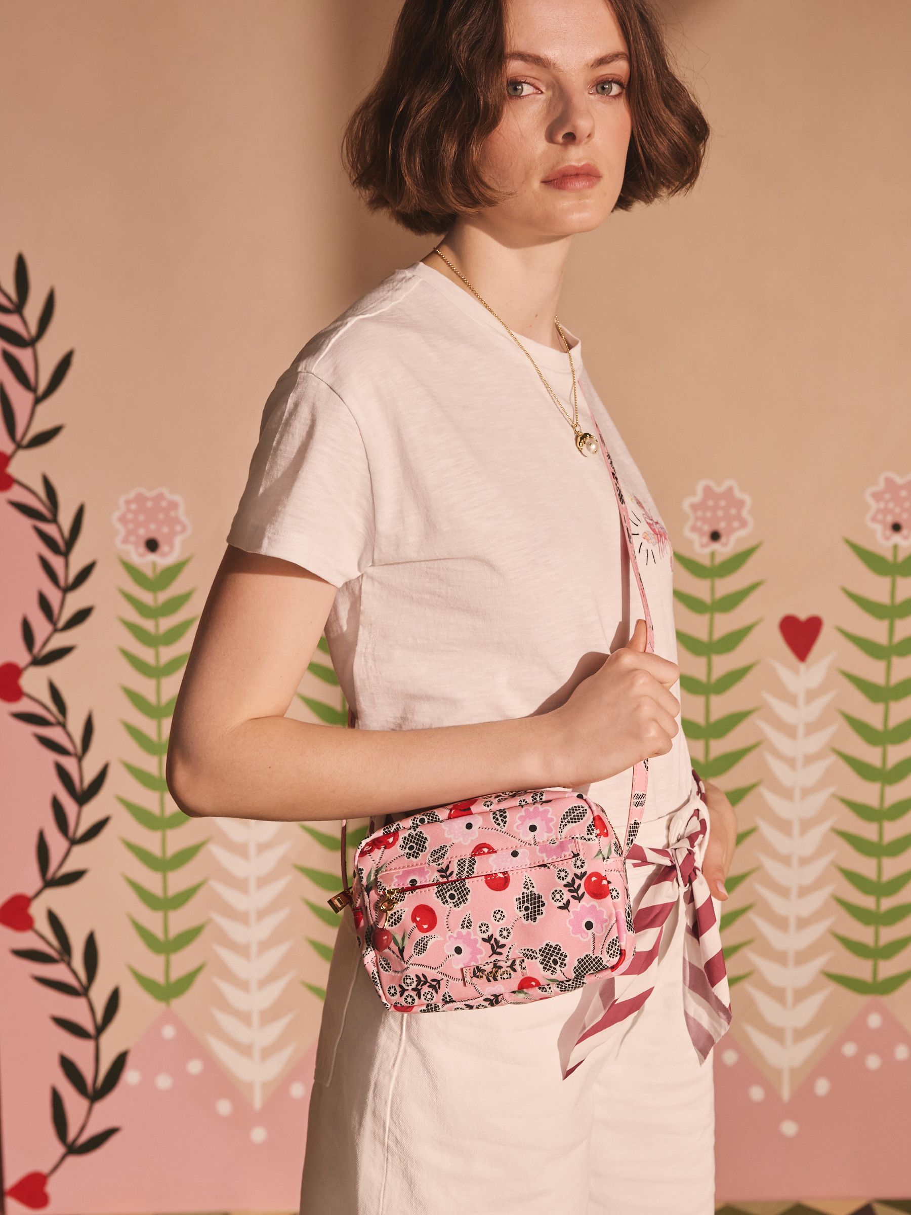 Buy Cath Kidston Pink Cherry Utility Cross-Body Bag from the Next