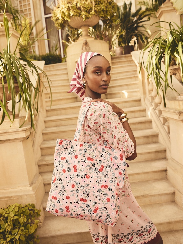 Rosa cereza - Cath Kidston Perfect Shopper Cotton Bag - Imagen 1 de 7