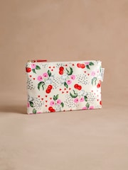 Cath Kidston Ecru Cherry 100% Cotton Zip Purse - Image 1 of 3