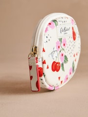 بيج فاتح ـ طبعة كرز - محفظة مستديرة قطن 100% مزودة بجيب من Cath Kidston - صورة 2 من 3