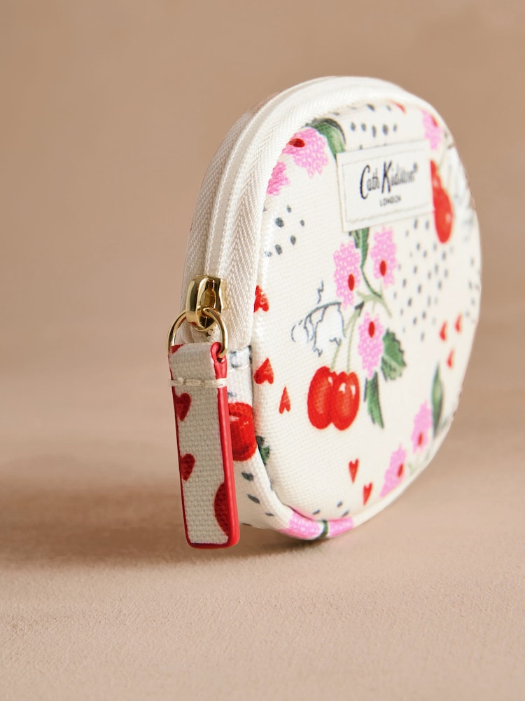 Ecru Kirschen - Cath Kidston Runder Geldbeutel - Bild 2 von 3 Ecru Kirschen - Cath Kidston Runder Geldbeutel - Bild 2 von 3