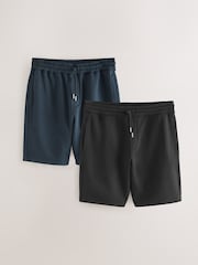 Noir/Marine - Short en jersey en tissu doux 2 Pack - Image 1 de 10