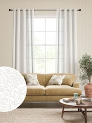 William Morris At Home Oat Willow Bough Sheer Made To Measure Curtains - Image 1 of 5