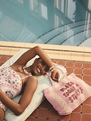 Cath Kidston Pink Stripe 100% Cotton Beach Bag - Image 3 of 9