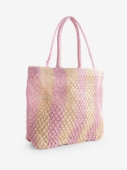 Cath Kidston Pink Stripe 100% Cotton Beach Bag - Image 6 of 9